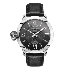 Thomas Sabo Karma Skull Black Leather Mens Watch