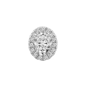 0.70ct Lab Grown Diamond Pendant in 18K White Gold