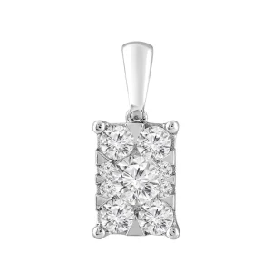 0.50ct Diamond Necklet In 9Ct White Gold