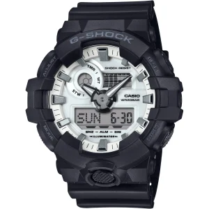 G-Shock Analog Digital White Dial Black Resin Band Watch GA700WD-1A