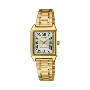 Casio Analog White Dial Gold Stainless Steel Watch LTPV007G-9B