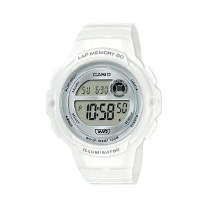 Casio Digital White Resin Band Watch LWS1200H-7A1