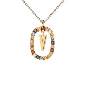 PDPAOLA Letter V Necklace