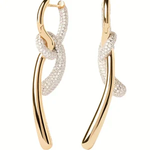 PDPAOLA Pave Twist Hoops