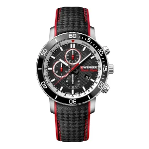 Wenger Roadster Chrono Black Dial Leather Watch 01.1843.105