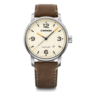Wenger Urban Metropolitan Automatic Beige Dial Leather Watch 01.1746.101