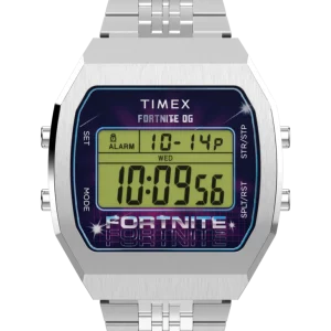Timex x Fortnite Limited Edition T80 Silver Stainless Steel Watch TW2Y46100