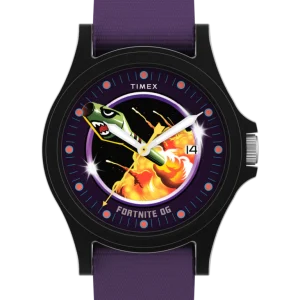 Timex x Fortnite Acadia Purple Fabric Strap Watch TW2Y46300
