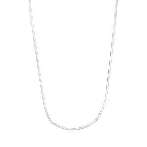 45cm 2mm Width Herringbone Chain Necklace in Sterling Silver