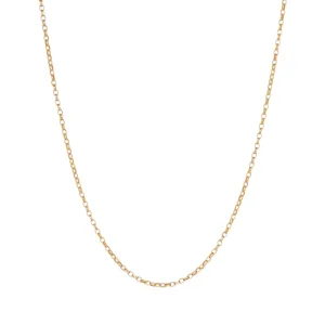 45cm Oval Belcher Chain Necklace in 9kt Yellow Bonded Gold