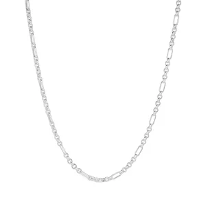 50cm 4mm Width Figaro Belcher Chain in Sterling Silver