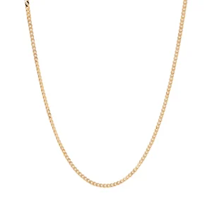 55cm 4mm Width Flat Curb Chain in 9kt Yellow Gold