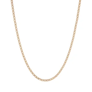 45cm Open Double Curb Chain Necklace in 9kt Yellow Gold