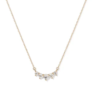 45cm Graduated Necklace with 0.50tw of Laboratory-Grown Diamonds in 9kt Yellow Gold