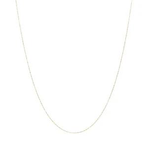45cm Diamond Cut Cable Chain in 9kt Yellow Gold