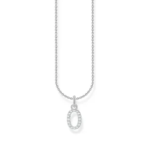 THOMAS SABO Necklace with letter pendant O and white zirconia - silver