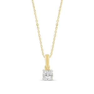 Diamond Set Solitaire Miracle Necklace in 9kt Yellow Gold