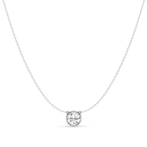 Mirage Slider Necklace with 2.00tw of Laboratory-Grown Diamonds in Sterling Silver and Platinum