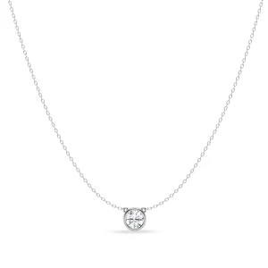 Mirage Slider Necklace with 1.00ct of Laboratory-Grown Diamonds in Sterling Silver and Platinum