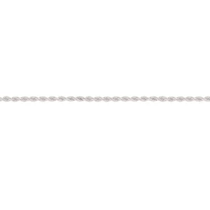 50cm 2mm Width Rope Chain Necklace in Sterling Silver