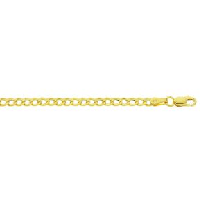 9kt Yellow Gold 40cm Curb Link Necklace