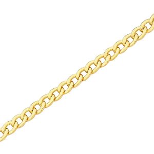 9kt Yellow Gold Open Curb 55cm Necklace