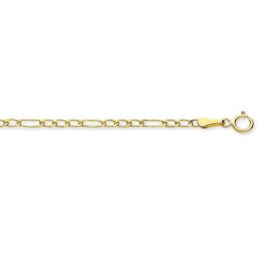 50cm Open Figaro Chain in 9kt Yellow Gold