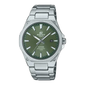 Casio Edifice 3-Hand Analog Green Dial Stainless Steel Watch EFRS108D-3A
