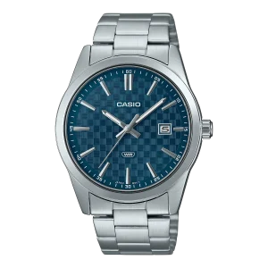 Casio Standard Silver Stainless Steel Blue Dial Watch MTPVD03D-2A2