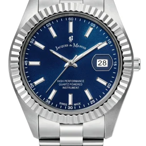 JDM Inspiration Business Date Silver Blue 5 ATM