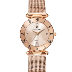 JDM Coupole Rose Gold Mesh Watch