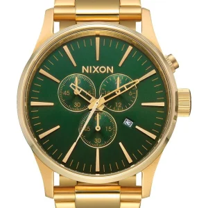 Nixon Sentry Chrono And Green Watch A3862691-00