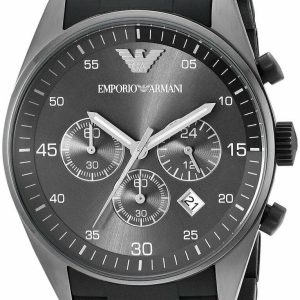 Emporio Armani Men's Chronograph Black Silicone Watch AR5889
