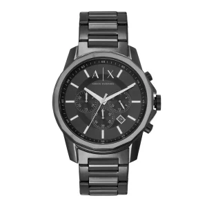 Armani Exchange Black Chronograph Watch Bold Design AX7153SET