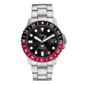 Fossil Blue GMT Stainless Steel Black Dial Watch FS6092