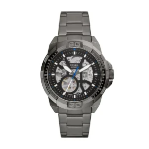 Fossil Bronson Smoke Grey Stainless Steel Mens Watch ME3218