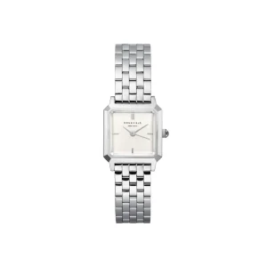 Rosefield Boxelle White Dial Stainless Steel Watch BWSSS-B02