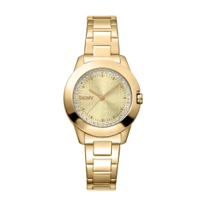 DKNY Park Ave Logo Champagne Dial Stainless Steel Watch DK1L021M0055