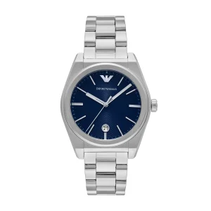 Emporio Armani Three-Hand Date Blue Dial Stainless Steel Watch AR11620
