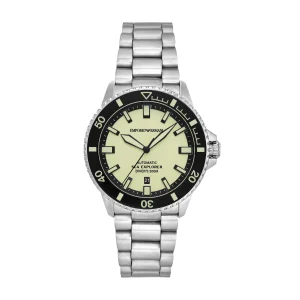 Emporio Armani Sea Explorer Automatic Silver Stainless Steel Watch AR60083