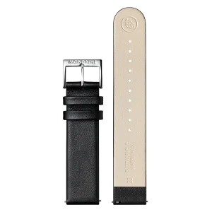 Mondaine Black Vegan Leather 20mm Watch Band FG3120.20Q
