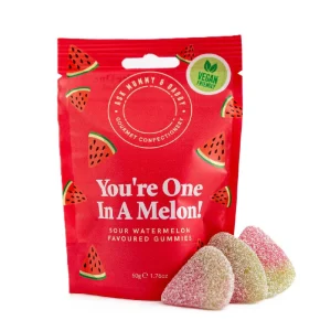 Ask Mummy & Daddy You're One In A Melon! Sour Watermelon Gummies Sweets 50g