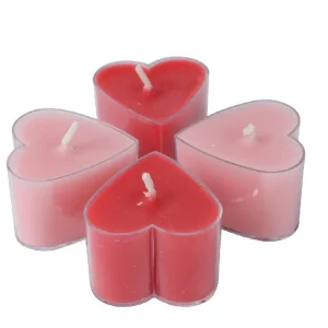 Pink & Red Heart Tealight Candles Pack Of 4