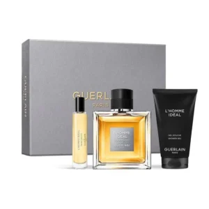 Guerlain L'Homme Ideal Gift Set 100ml & 10ml Eau De Toilette & 75ml Shower Gel (Blemished Box)