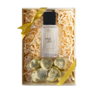 Victoria's Secret Angel Gold Mist 75ml & 10 Swiss Chocolate Hearts Set