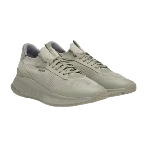 Hugo Boss TTNM EVO Knitted Uppers Men's Trainers Khaki Green