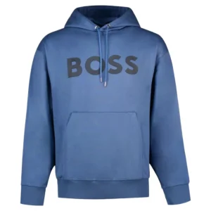 Hugo Boss Sullivan 16 Men's Pullover Hoodie Open Blue