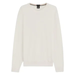 Hugo Boss Botto Men's Long Sleeve Jumper Open Off White