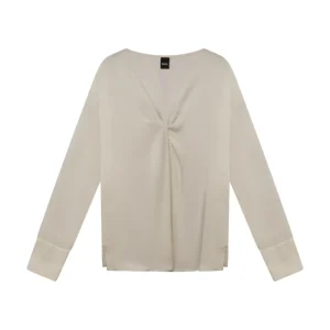 Hugo Boss Silk Women's Blouse Shirt Bidinta White