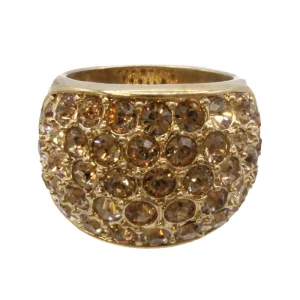Adrian Buckley Pave Collection Gold Crystal Ring R350L (L)